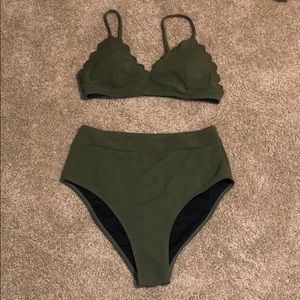 CUPSHE High Waisted Bathing Suit